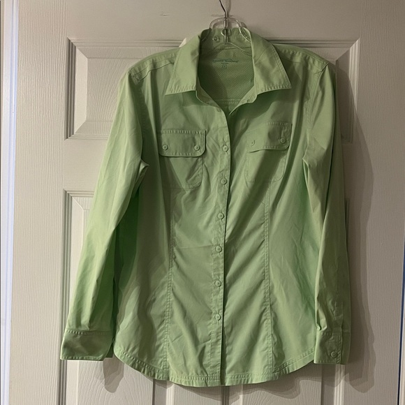 Eddie Bauer Tops - Eddie Bauer Mint Green Perforated Top